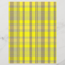 Gelb kariertes Scrapbook-Papier 2-seitige Seite