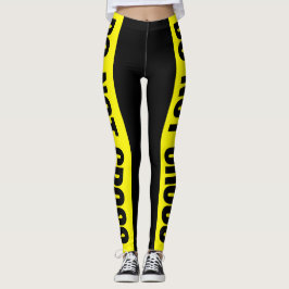 Gelb keine Bandgefährdungsgebiete mit grenzübersch Leggings