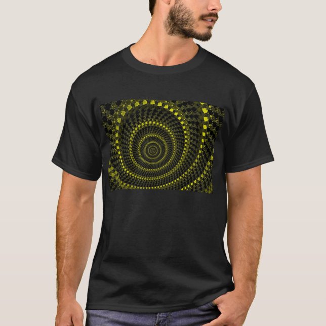 Gelb kreist T - Shirt ein (Vorderseite)