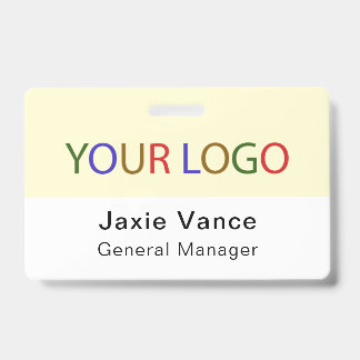 Gelb, kundenspezifisch, Hartplastik mit Metallclip Ausweis