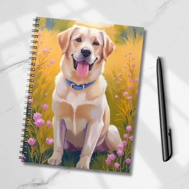 Gelb Lab Labrador Retriever Hund Malerei Notizblock (Von Creator hochgeladen)