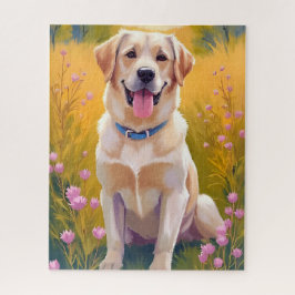 Gelb Lab Malerei Labrador Retriever Hund  Puzzle