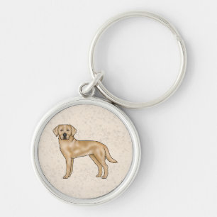 Gelb Labrador Retriever Cartoon-Hunde-Illustration Schlüsselanhänger
