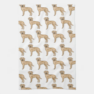 Gelb Labrador Retriever Cartoon Lab Hund Muster Geschirrtuch