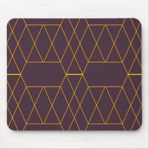 Gelb, lila, einfach, modern, geometrisch mousepad