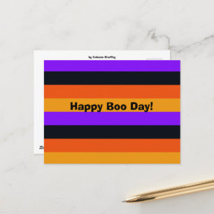 Gelb, Lila und schwarz Streifen Postkarte