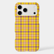 Gelb Lila Weiß Kariertes Klassisches iPhone-Case