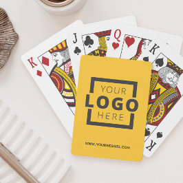 Gelb markierte Markenlogos für benutzerdefinierte Spielkarten