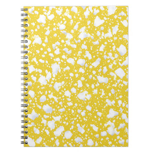 Gelb-marmoriertes Notizbuch Notizblock