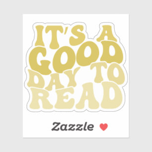 Gelb mehrfarbig Es ist ein guter Tag Vinyl zu lese Aufkleber