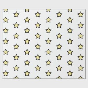 Gelb minimalistisches modernes Sternmuster Geschenkpapier