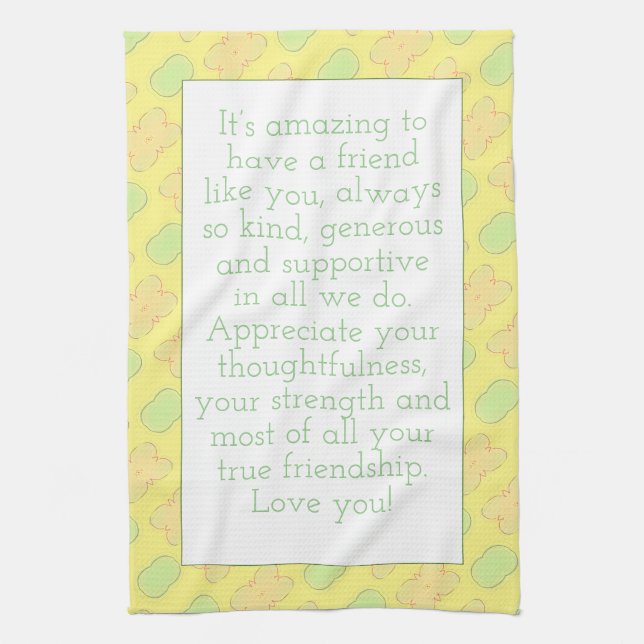 gelb mit blorfarben geschirrtuch (Vertikal)