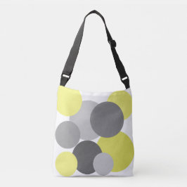 Gelb mit grauem Polka Dots Tote Tasche