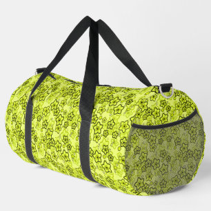 Gelb mit schwarz leuchtendem Neuralmuster Duffle Bag