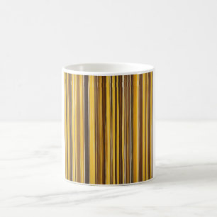 Gelb, Ocker, Braune Streifen Kaffeetasse