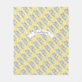 Gelb oder beliebiges Choo-Muster Fleecedecke