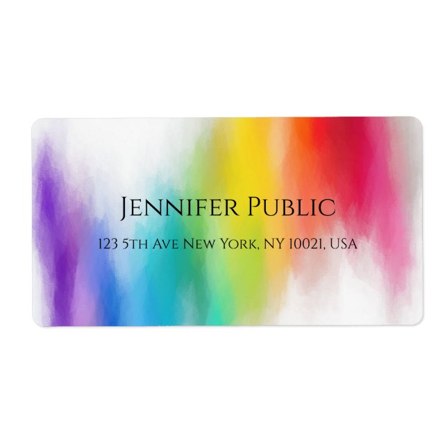 Gelb Orange Blau Grün Rosa Lila Moderne (Vorne)