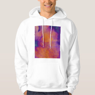 Gelb orange blau lila modernes Grafikdesign Hoodie