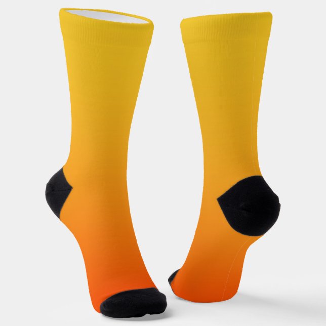 Gelb Orange Farbe Socken (Gewinkelt)