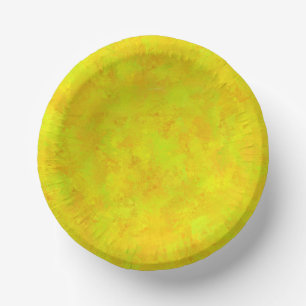 Gelb Orange Grün Abstraktes Muster Pappteller