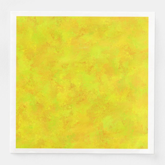 Gelb Orange Grün abstraktes Muster Serviette (Vorderseite)