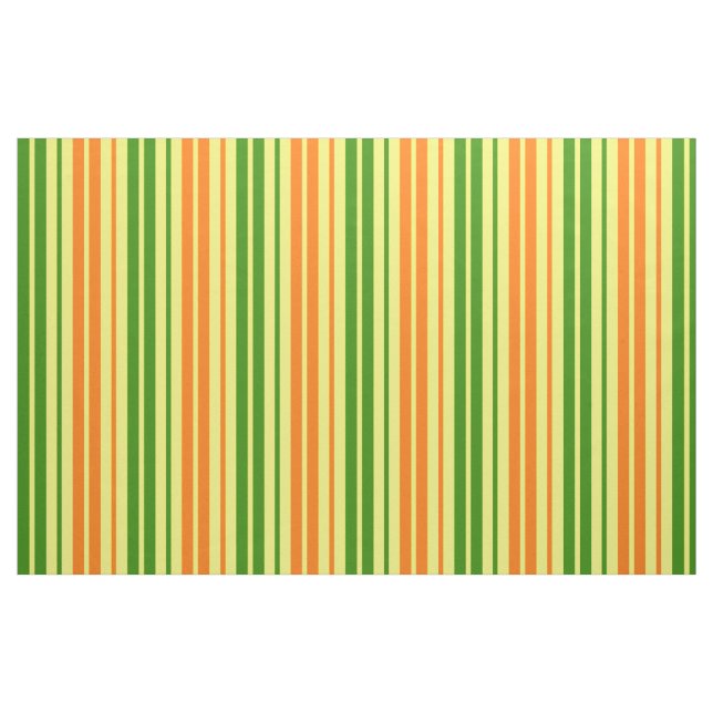 Gelb Orange Grün Vertikale Streifen Design   Stoff (Fat Quarter (45,7 x 55,9 cm))