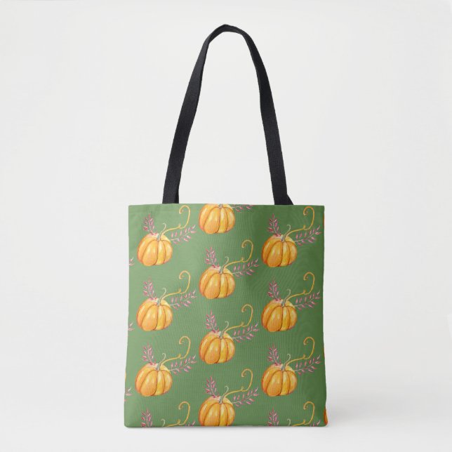 Gelb, orange Laterne Pumpkin Art Toag (Vorderseite)