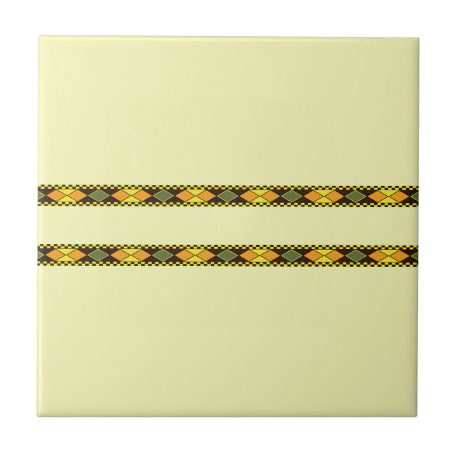 Gelb Orange Nahtloses Design Fliese (Vorderseite)