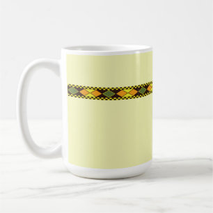 Gelb Orange Nahtloses Design Kaffeetasse