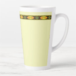 Gelb Orange Nahtloses Design Milchtasse
