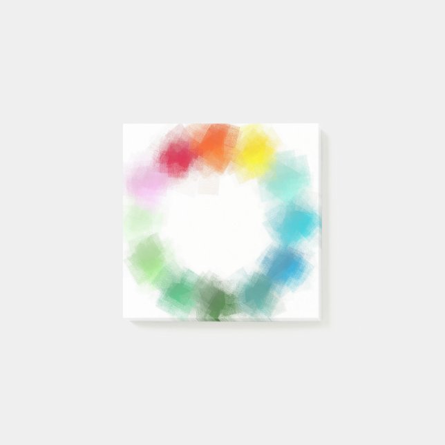 Gelb Orange Rosa Blau Lila Post-it Klebezettel (Vorderseite)