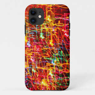 Gelb Orange Rot Grün Blau Lila Abstrakte Lichter iPhone 11 Hülle