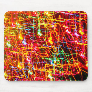 Gelb Orange Rot Grün Blau Pink Abstrakte Lichter Mousepad