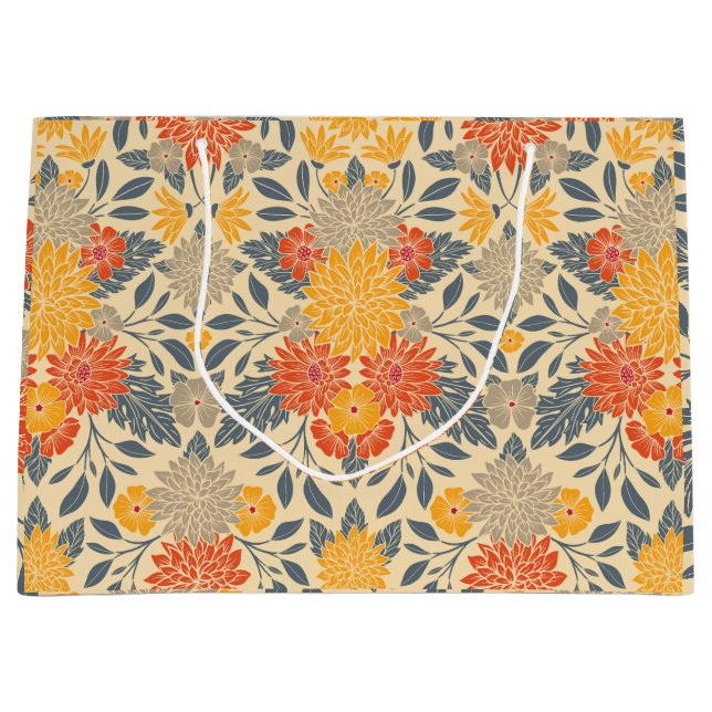 Gelb, orange und blau große geschenktüte (Vorderseite)