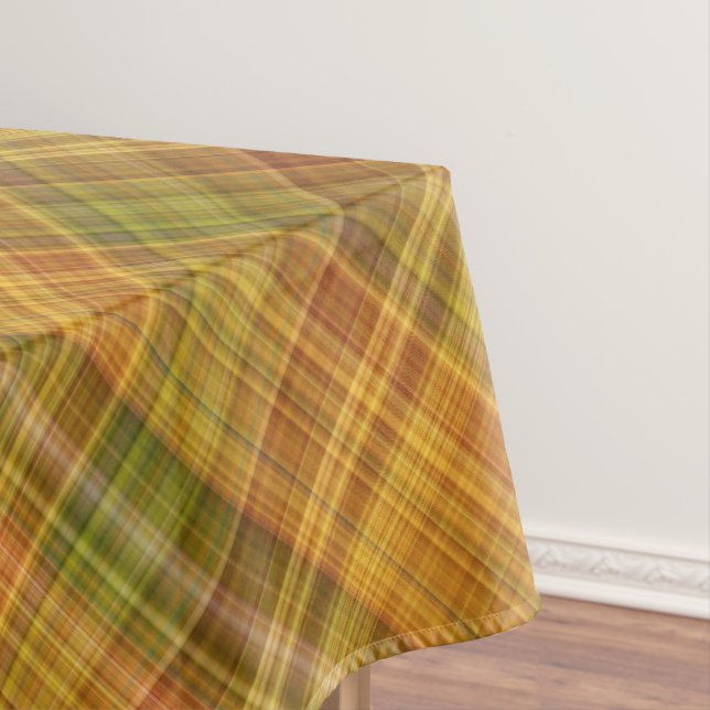 Gelb, orange und grün Kariert Tischdecke (Beispiel)