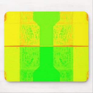 Gelb-orangee grüne Neonmausunterlage Mousepad