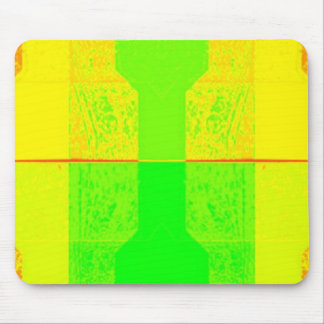 Gelb-orangee grüne Neonmausunterlage Mousepad