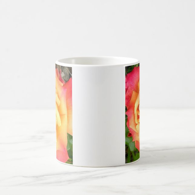 Gelb-orangee Rose Kaffeetasse (Mittel)