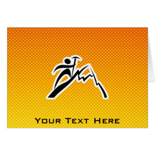 Gelb-orangees Bergsteigen