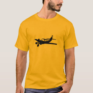 Gelb-orangees Flugzeug T-Shirt