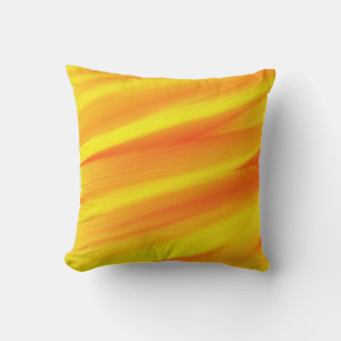 Gelb, orangefarbenes Design Kissen