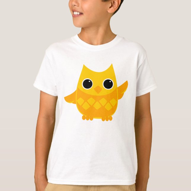 Gelb Owly T-Shirt (Vorderseite)