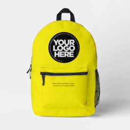 Gelb | Personalisiertes Firmenlogo und Text Bedruckter Rucksack