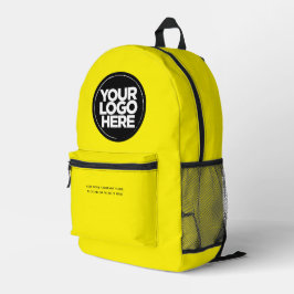Gelb | Personalisiertes Firmenlogo und Text Bedruckter Rucksack