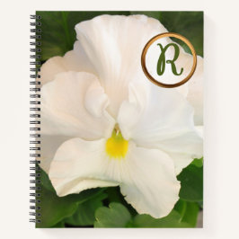 Gelb pinkeln in weißem Blumennamen Notizbuch