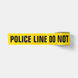 Gelb 'POLIZEI LINE Satinband