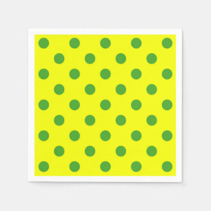 Gelb Polka Dots Design grün Serviette
