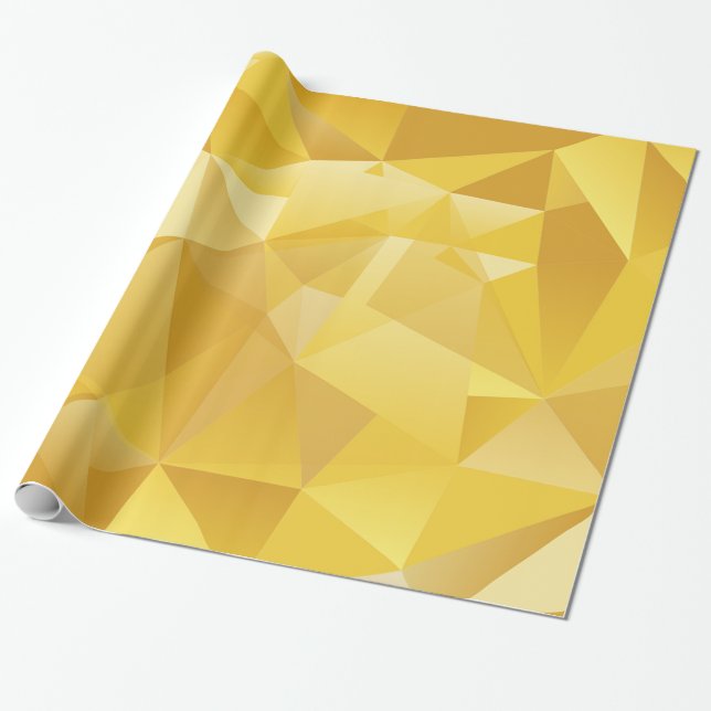 Gelb Polygonal Geschenkpapier (Ungerollt)
