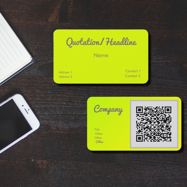 Gelb - QR - Code - Visitenkarte (Von Creator hochgeladen)