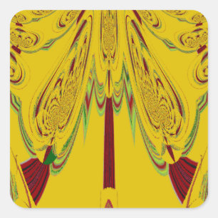 gelb quadratischer aufkleber